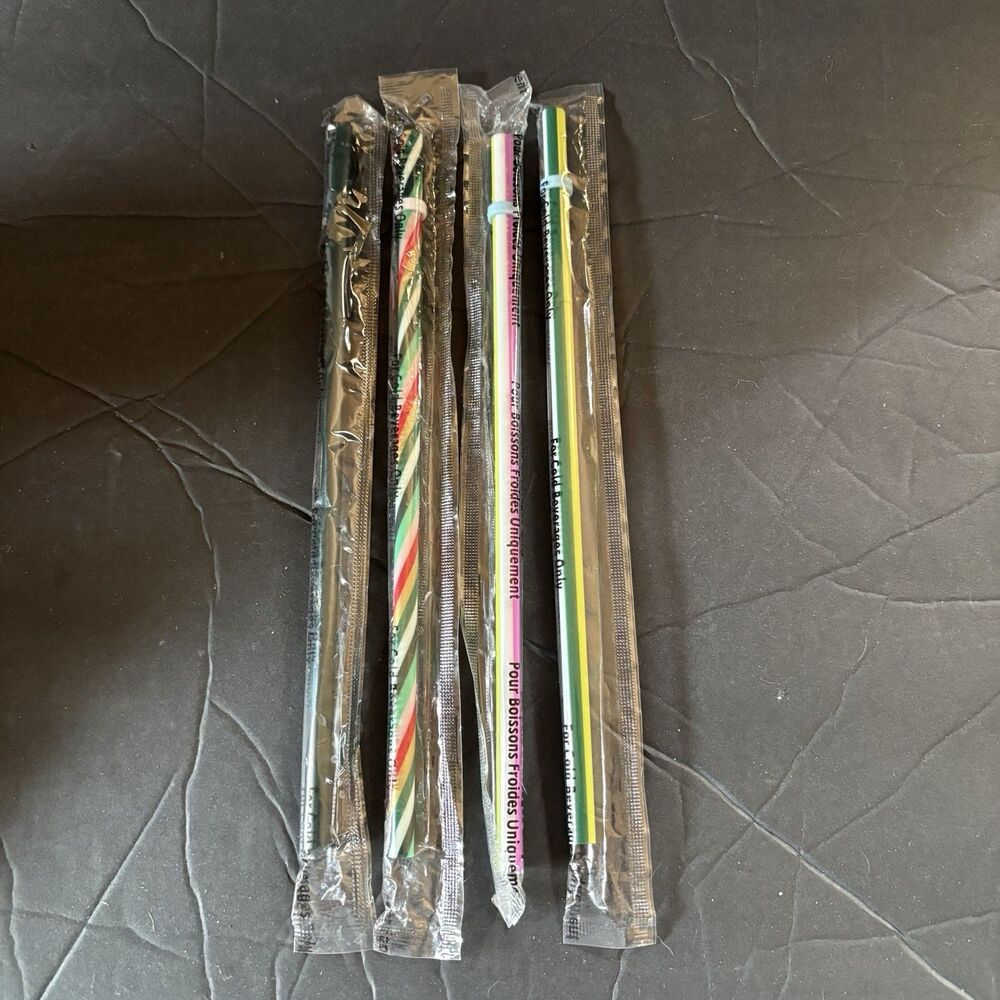 Lot of 4 Brand New Starbucks Rigid Plastic Straws for Tumblers Various Colors